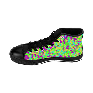 80’s Camouflage Pattern Men's High-top Sneakers